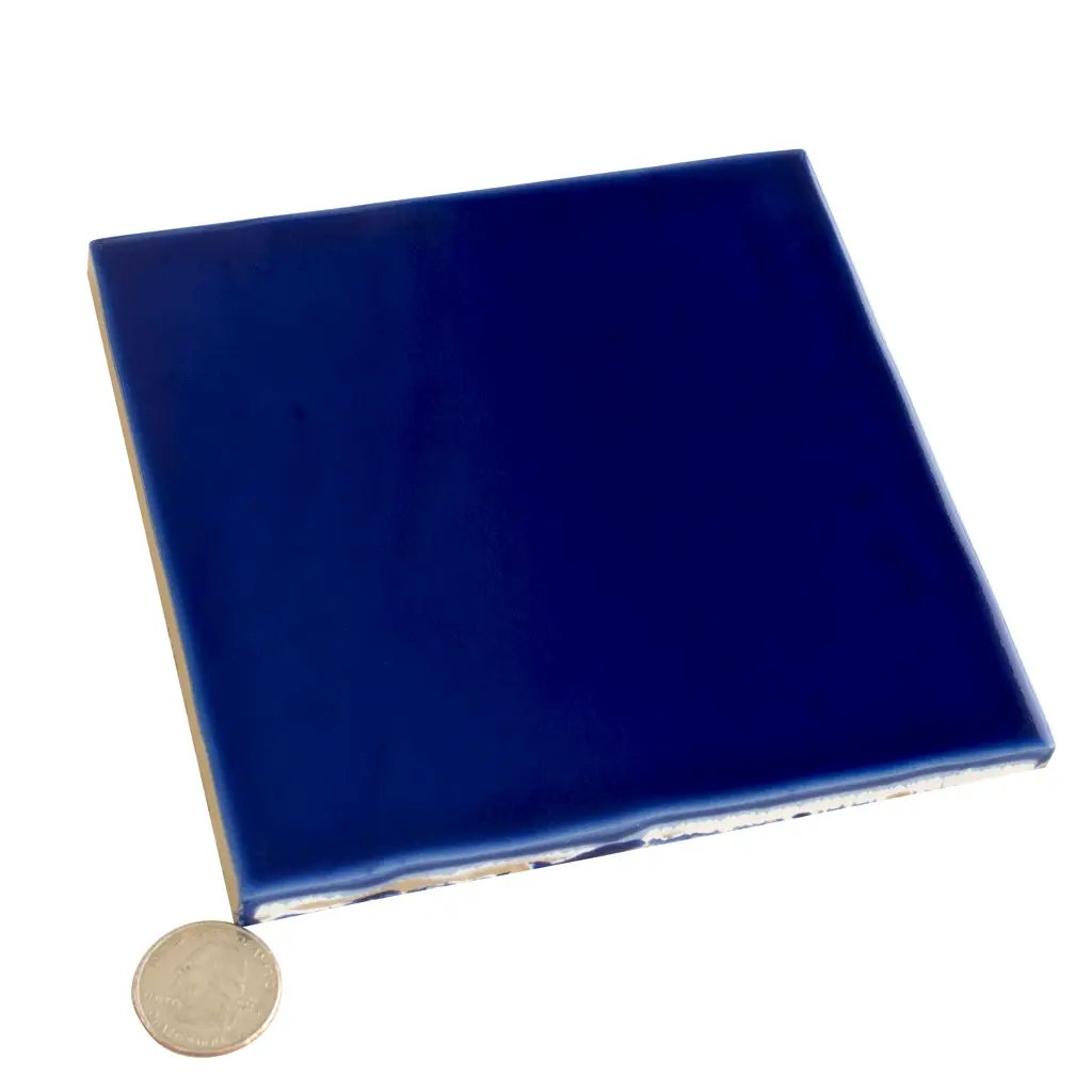 Royal Blue 6x6 Glossy Square Porcelain Tile (19 pack, 4.65 sq ft/case) by Apollo Tile