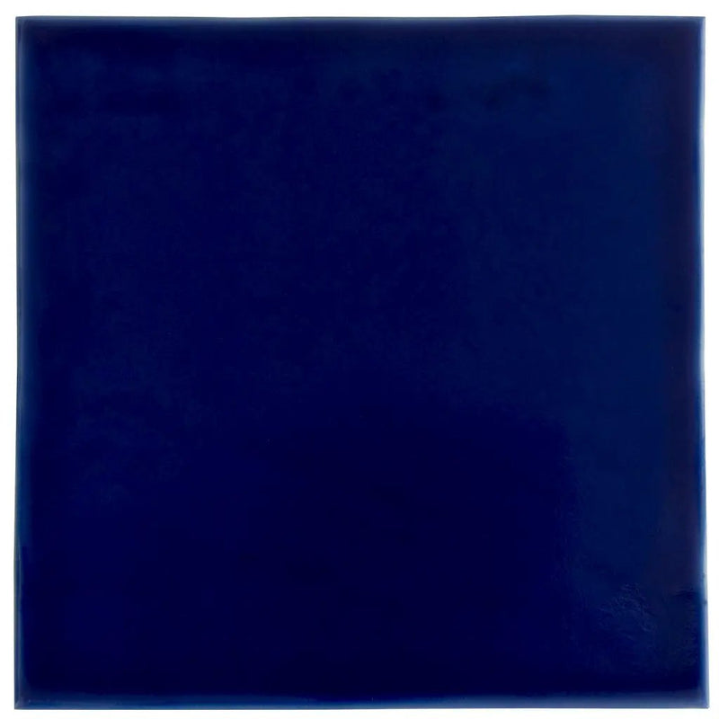 Royal Blue 6x6 Glossy Square Porcelain Tile (19 pack, 4.65 sq ft/case) by Apollo Tile