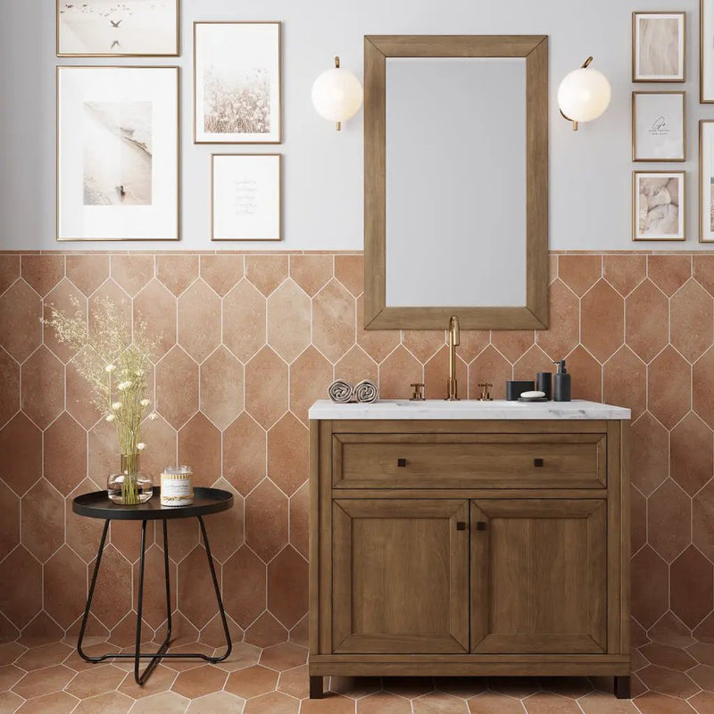 Terracotta 6x12 Matte Octagon Porcelain Tile (20 pack, 7.1 sq ft/case) by Apollo Tile