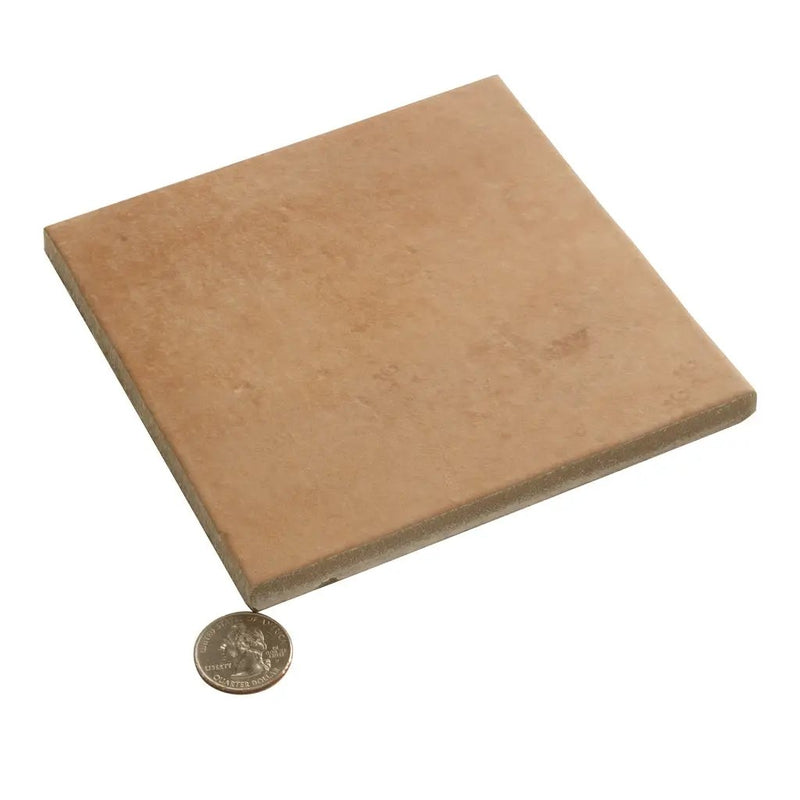 Terracotta 6x6 Matte Square Porcelain Tile (19 pack, 4.66 sq ft/case) by Apollo Tile