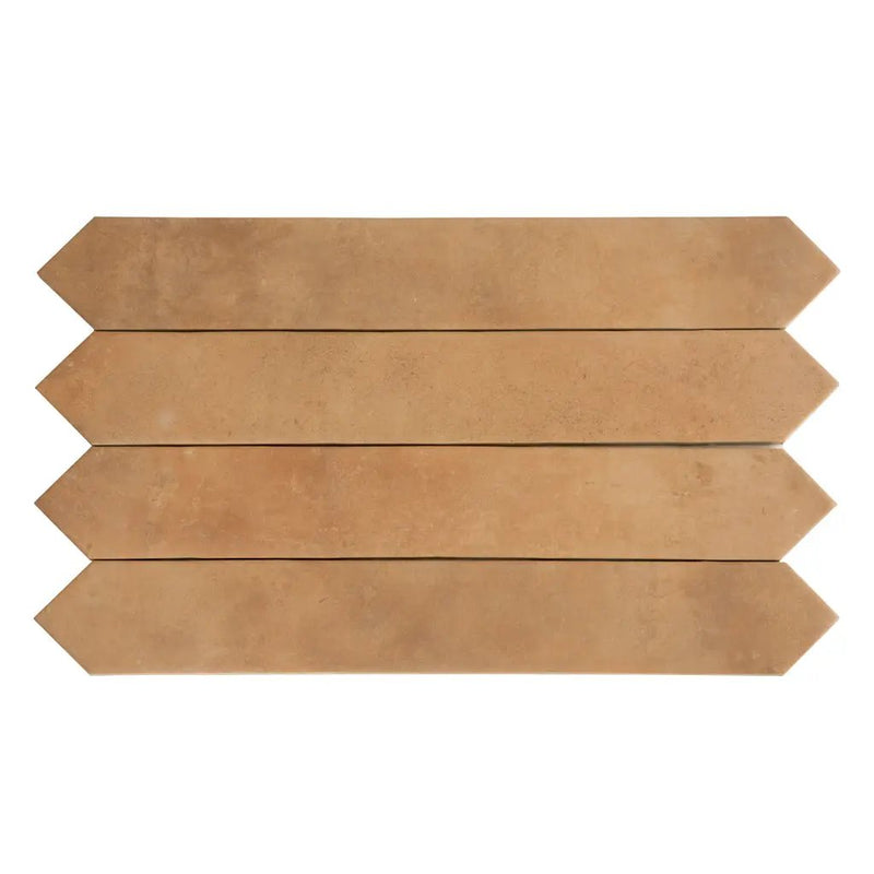 Terracotta 3x19 Matte Picket Porcelain Tile (20 pack, 7.65 sq ft/case) by Apollo Tile