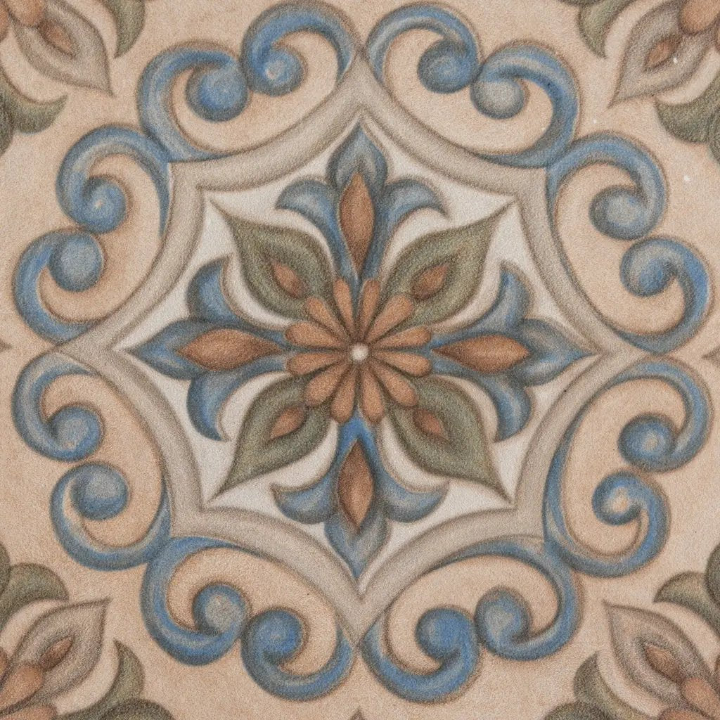 Terracotta Blue Olive Green 7x7 Matte Star Porcelain Tile (16 pack, 6.46 sq ft/case) by Apollo Tile