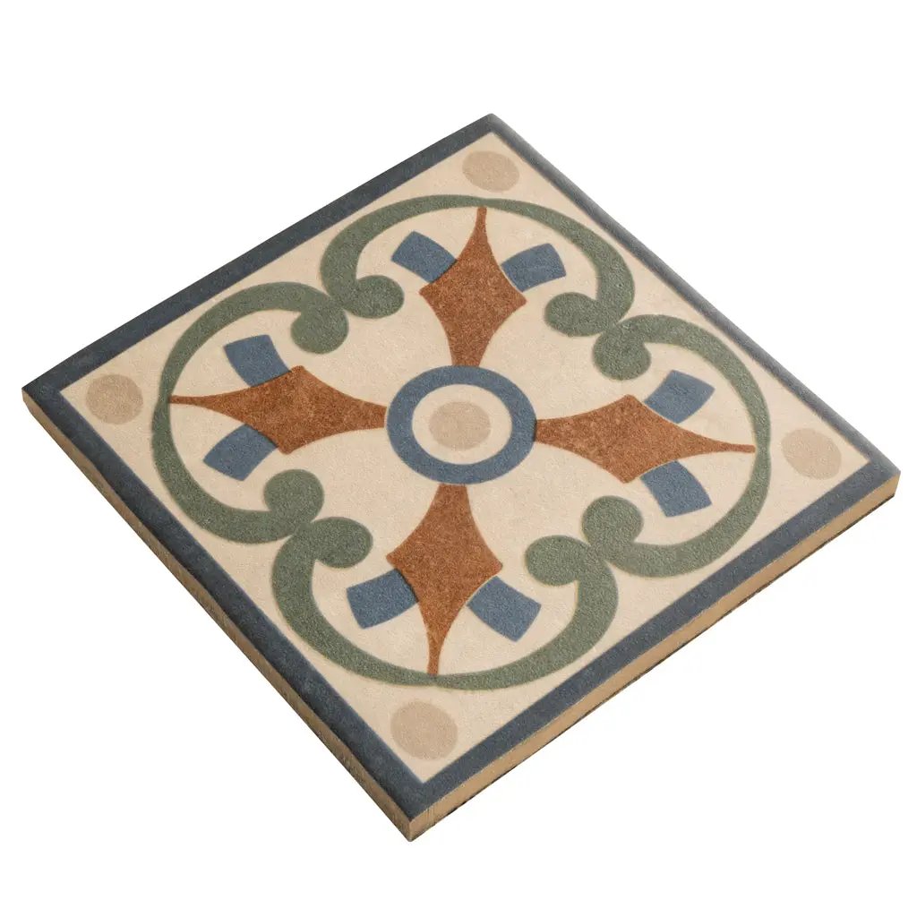 Terracotta Blue Green 6x6 Matte Square Porcelain Tile (19 pack, 4.65 sq ft/case) by Apollo Tile