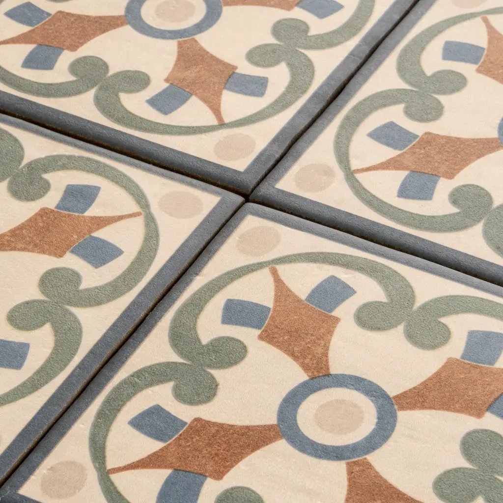 Terracotta Blue Green 6x6 Matte Square Porcelain Tile (19 pack, 4.65 sq ft/case) by Apollo Tile