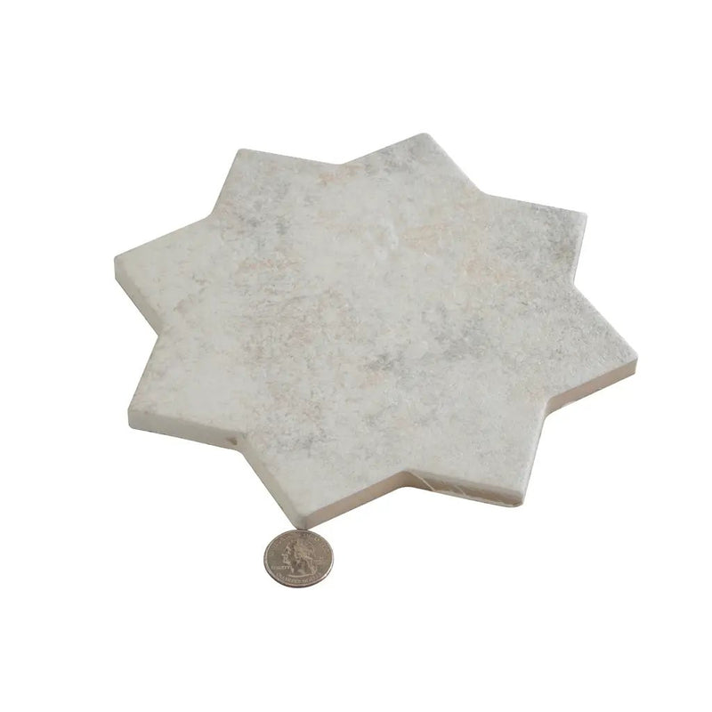 Light Ash Beige 6x6 Matte Star Porcelain Tile (16 pack, 4.2 sq ft/case) by Apollo Tile