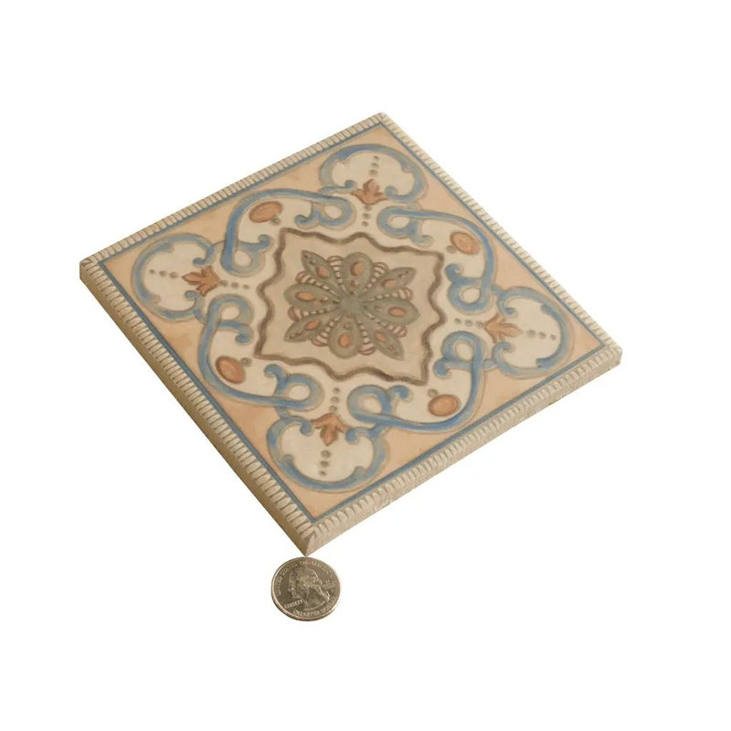 Taupe-blue Terracotta 6x6 Matte Square Porcelain Tile (19 pack, 4.65 sq ft/case) by Apollo Tile