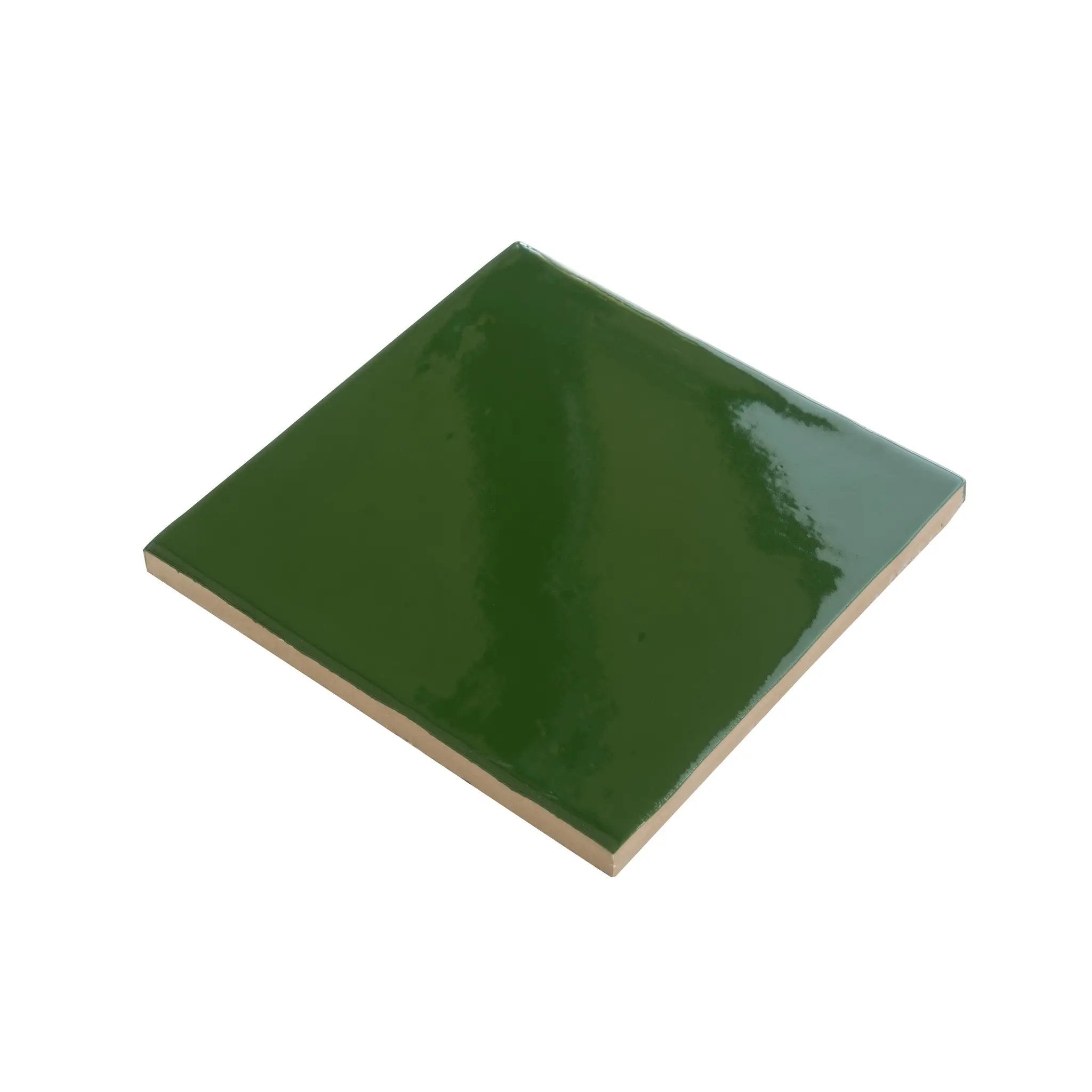 Deep Forest Green 6x6 Glossy Square Porcelain Tile (19 pack, 4.65 sq ft/case) by Apollo Tile