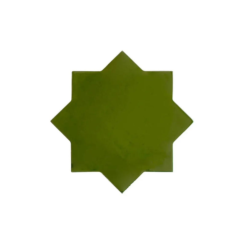 Deep Forest Green 7x7 Glossy Star Porcelain Tile (16 pack, 6.46 sq ft/case) by Apollo Tile