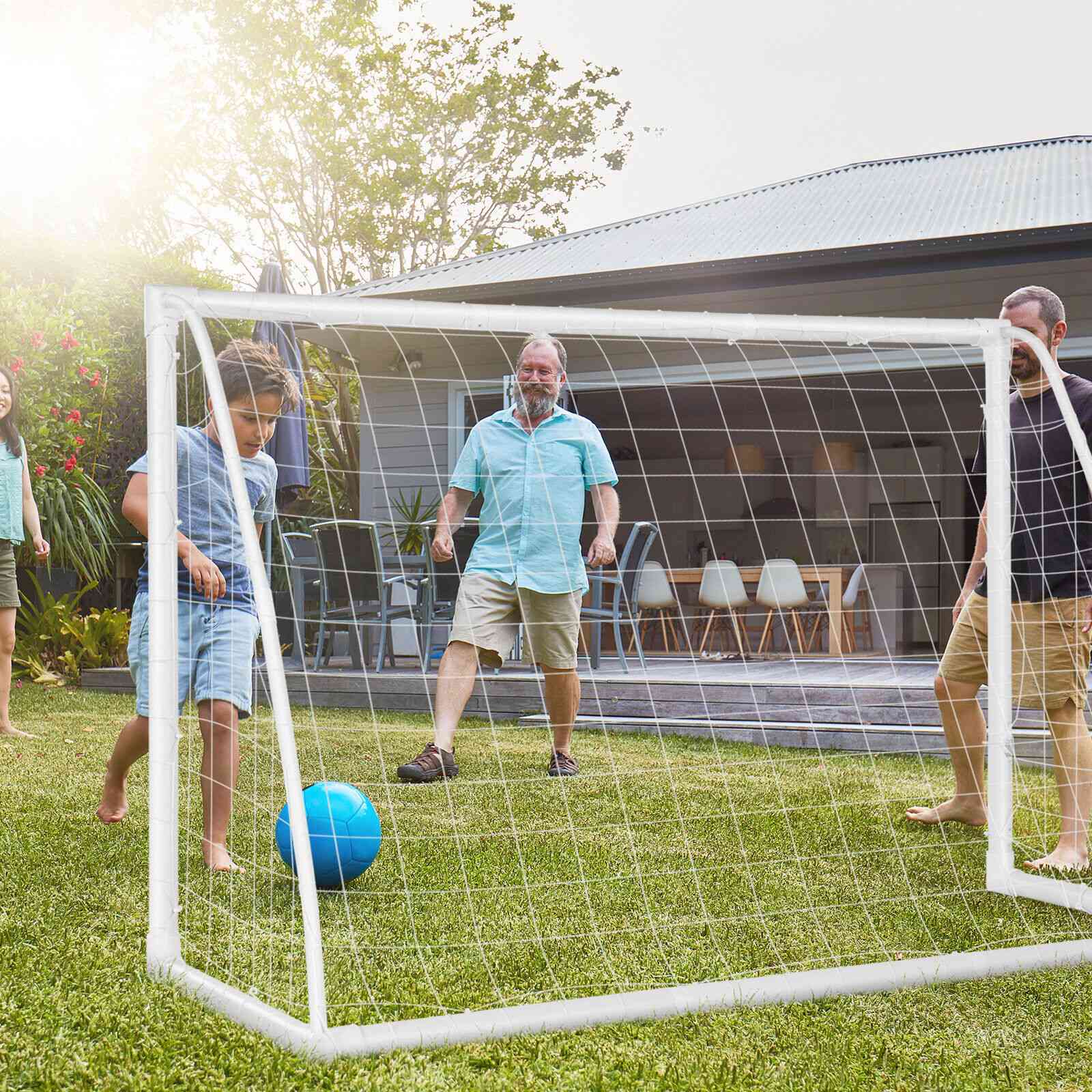 6 x 4 Feet Soccer Goal with Strong UPVC Frame by DirectDeals