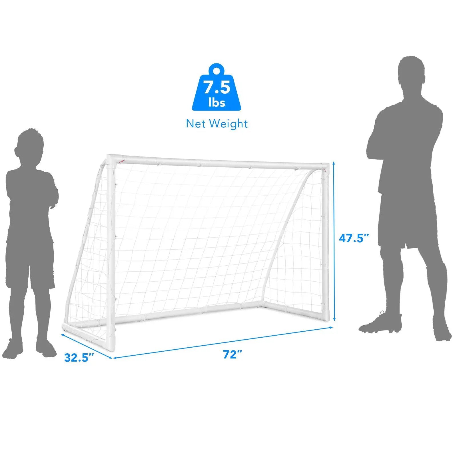 6 x 4 Feet Soccer Goal with Strong UPVC Frame by DirectDeals
