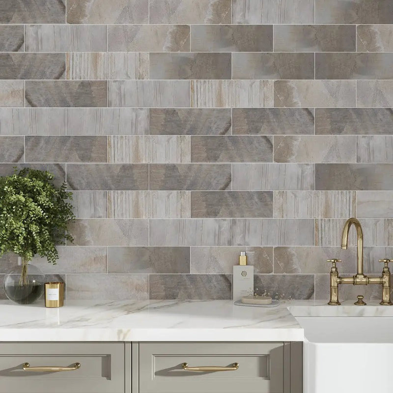 Light Brown 4x13 Matte Brick Porcelain Tile (31 pack, 12.034 sq ft/case) by Apollo Tile