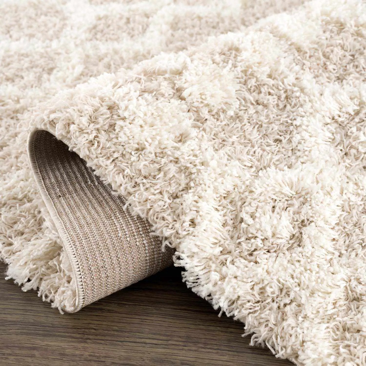 Prompton Cream Plush Area Rug by Boutique Rugs
