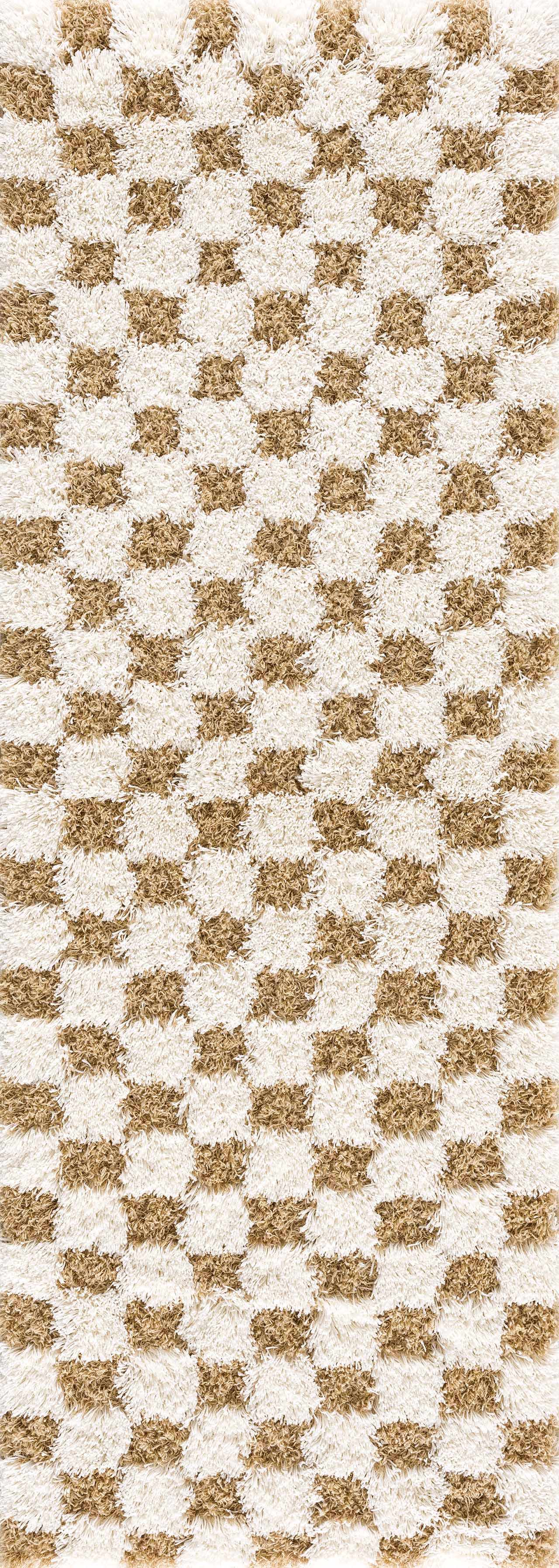 Atira Mustard Checkered Area Rug by Hauteloom