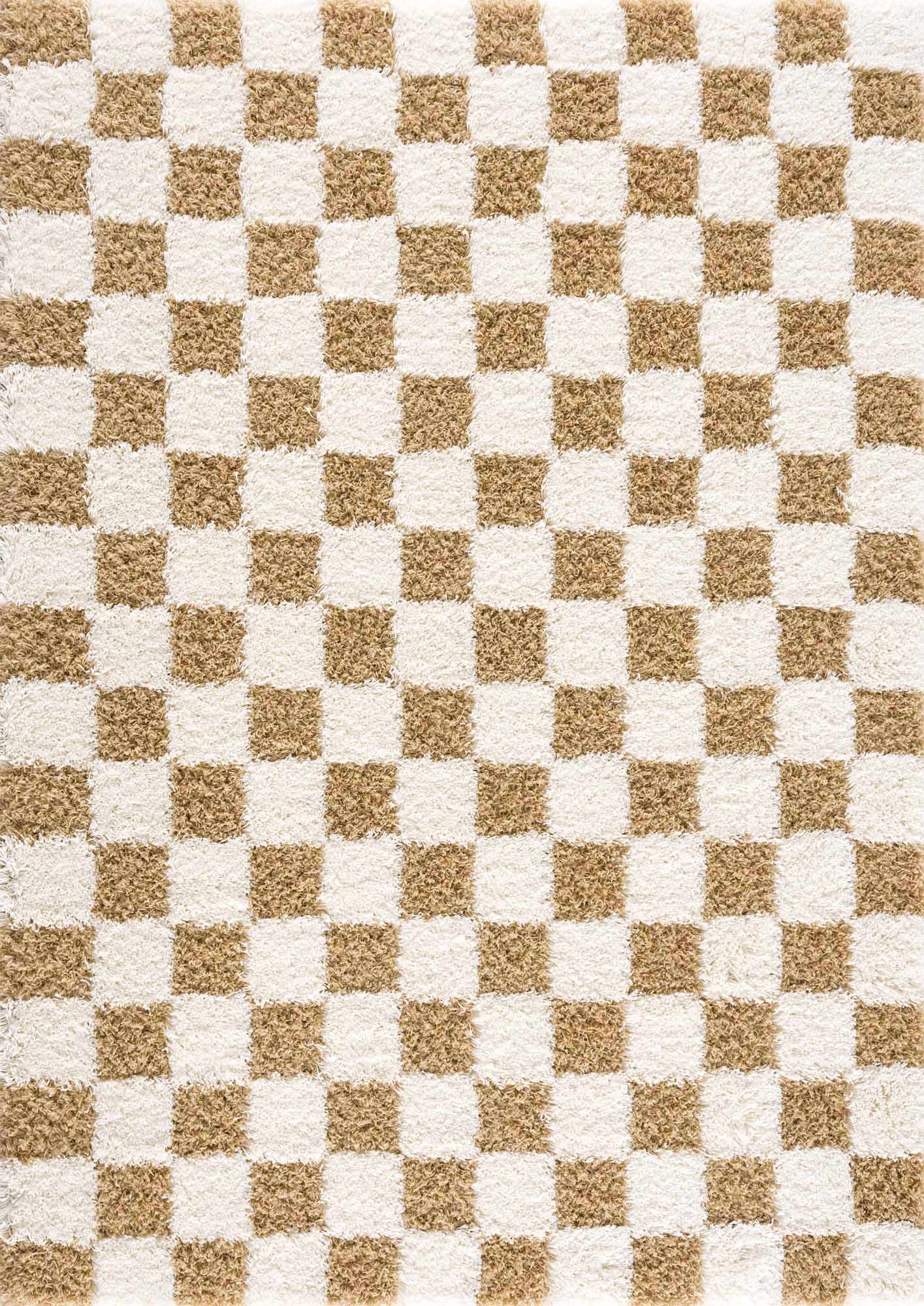 Atira Mustard Checkered Area Rug by Boutique Rugs
