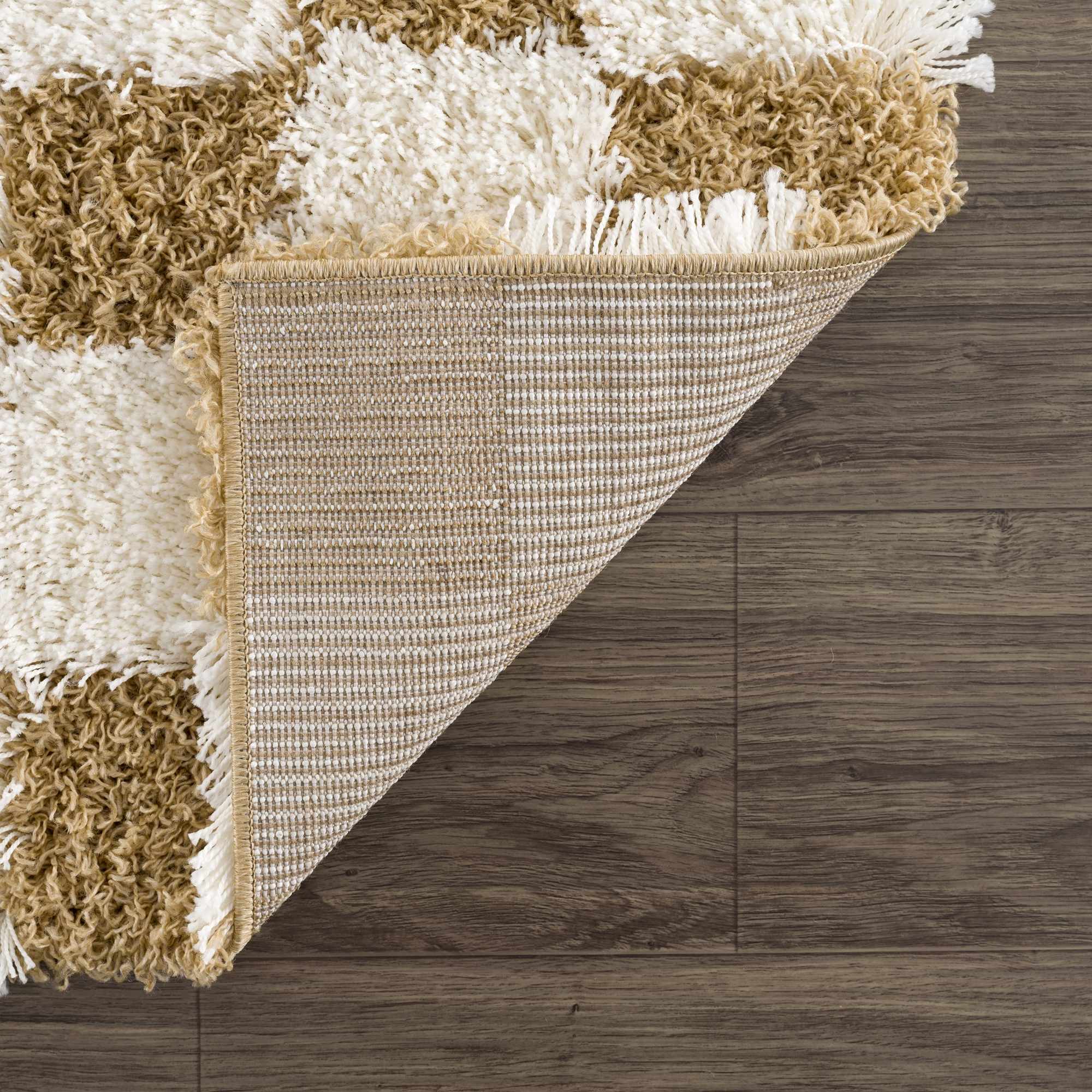 Atira Mustard Checkered Area Rug by Boutique Rugs