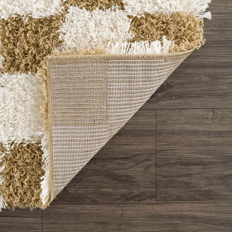 Atira Mustard Checkered Area Rug by Hauteloom