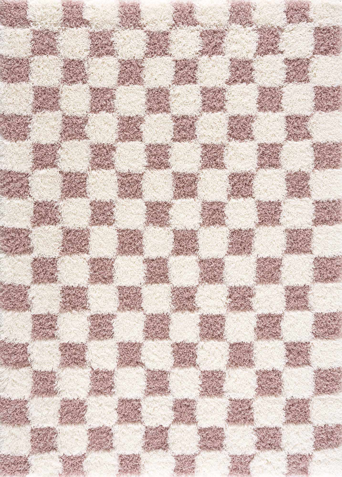 Atira Pink Checkered Area Rug by Hauteloom