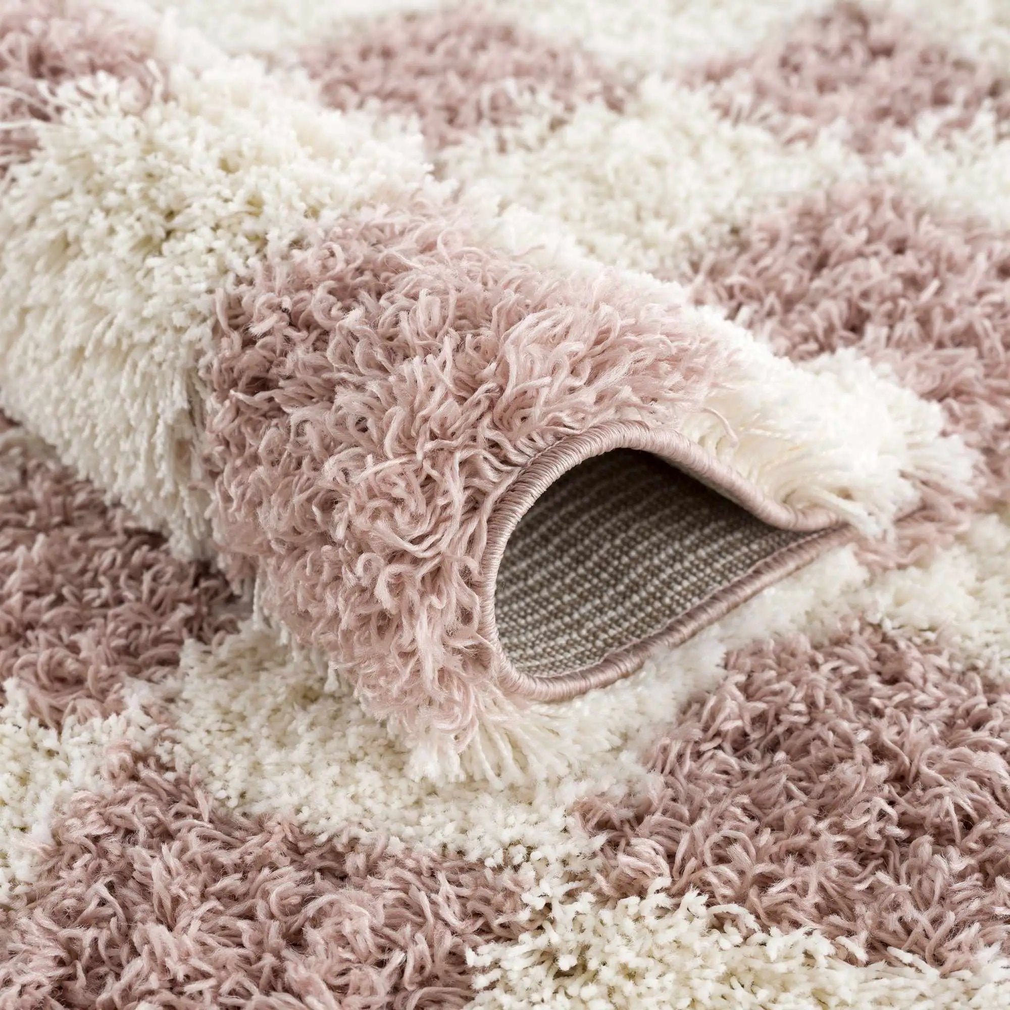 Atira Pink Checkered Area Rug by Hauteloom