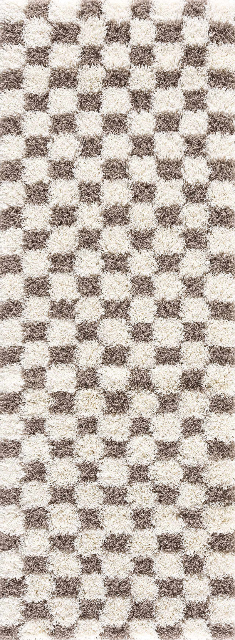 Atira Brown Checkered Area Rug by Boutique Rugs