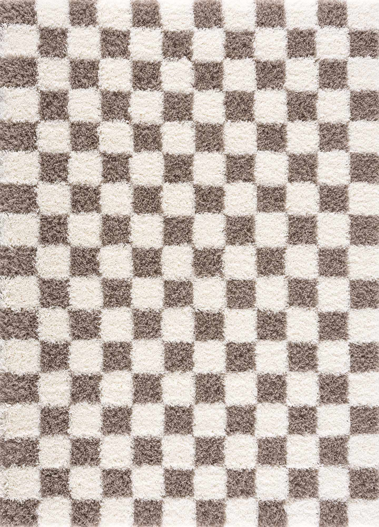 Atira Brown Checkered Area Rug by Hauteloom
