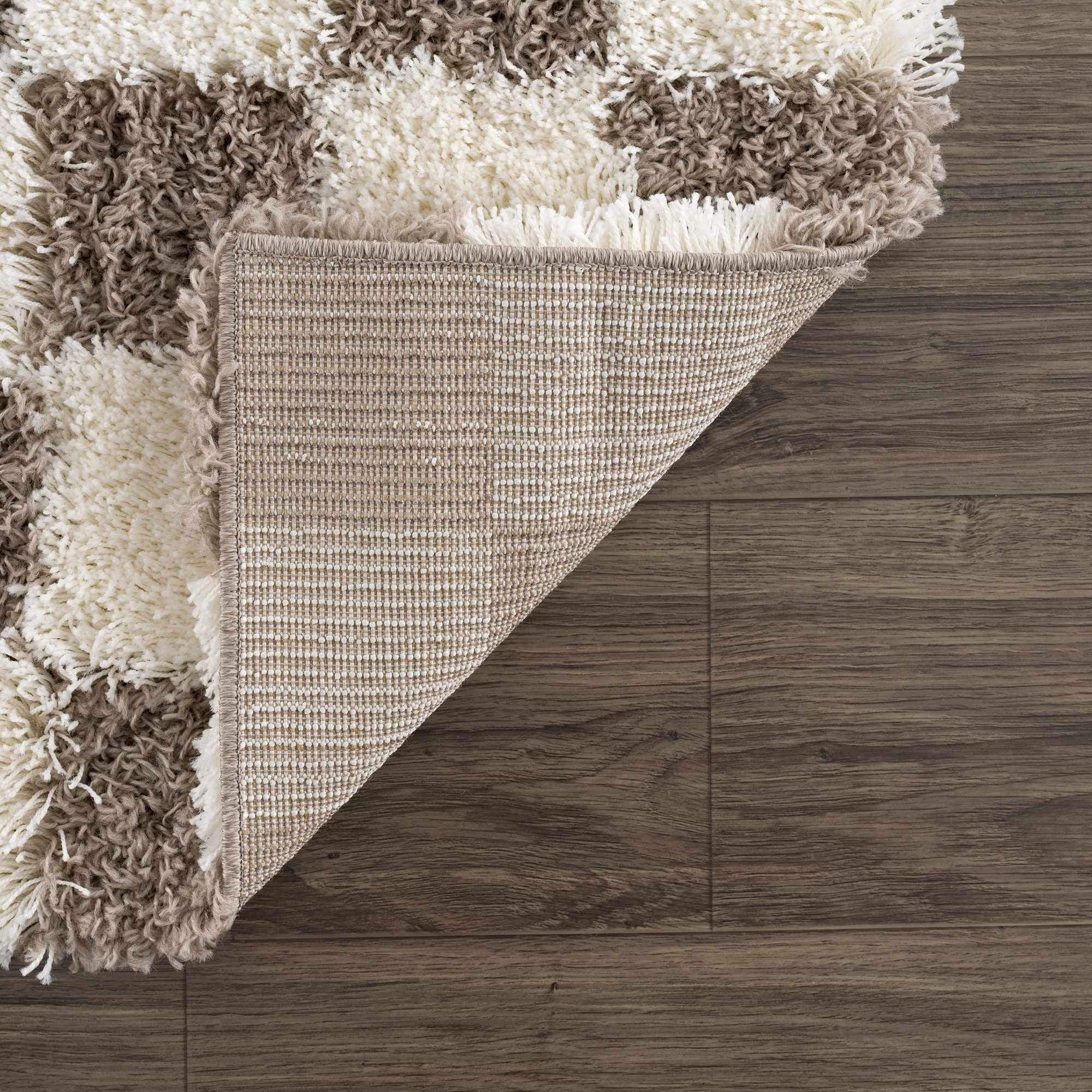 Atira Brown Checkered Area Rug by Hauteloom