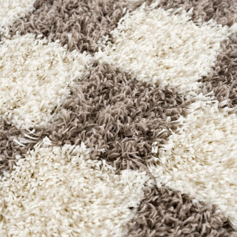 Atira Brown Checkered Area Rug by Hauteloom