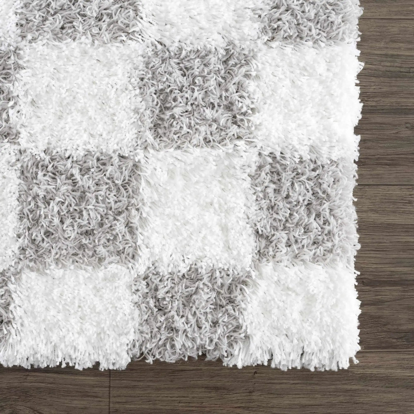 Atira Gray Checkered Area Rug by Boutique Rugs