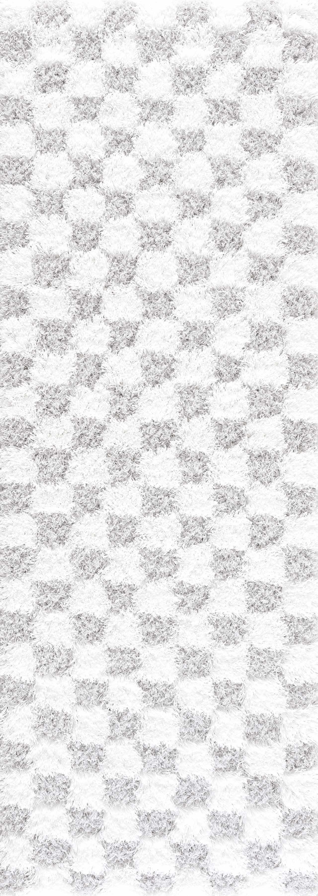 Atira Gray Checkered Area Rug by Hauteloom