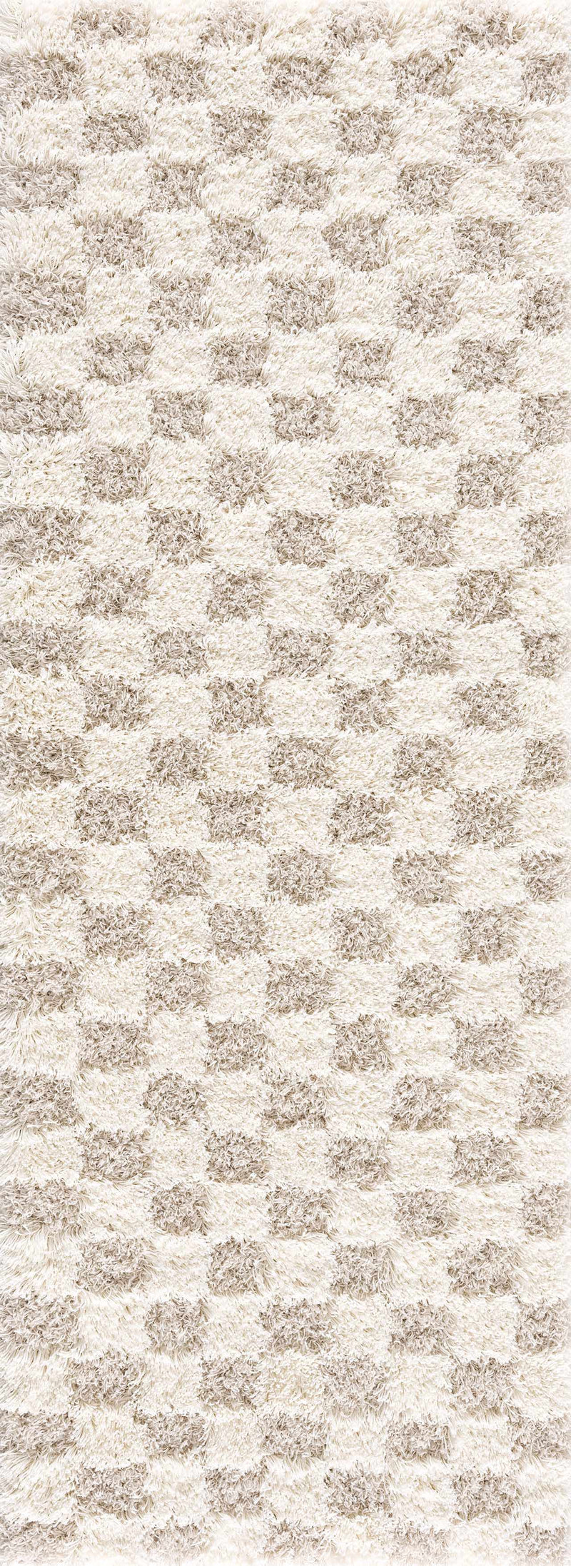 Atira Light Brown Checkered Area Rug by Hauteloom