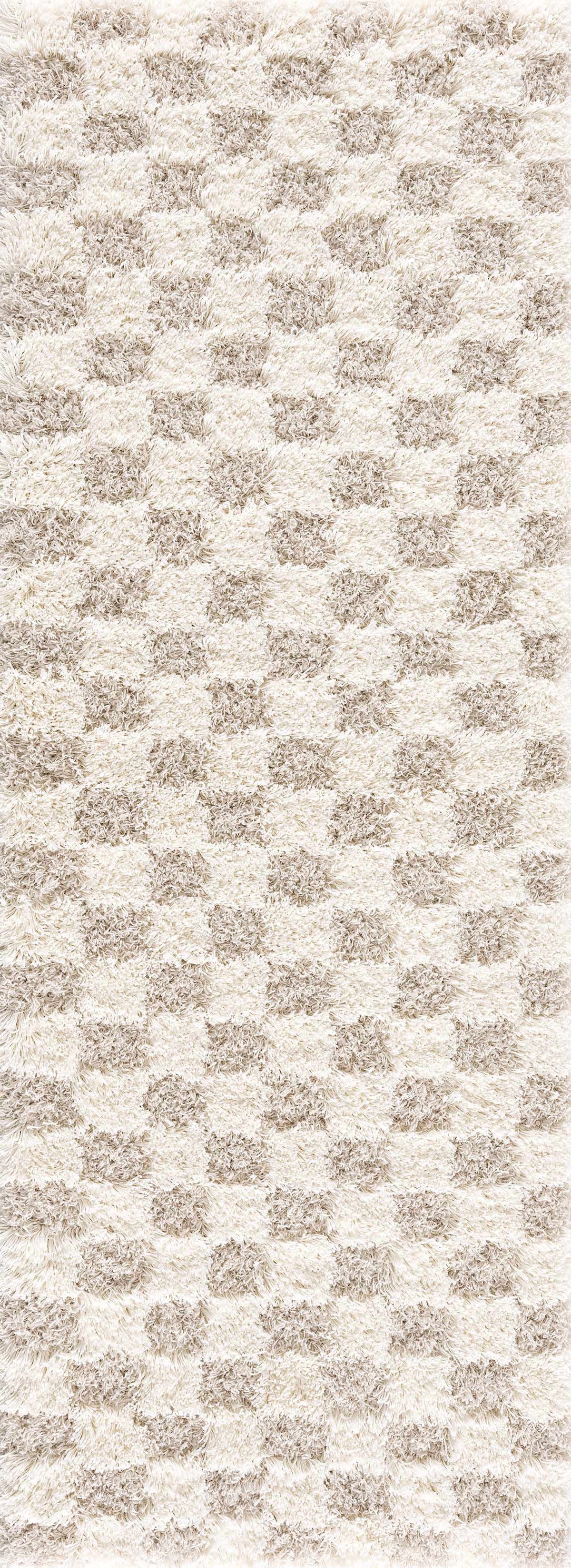 Atira Light Brown Checkered Area Rug, photo 14 of 22
