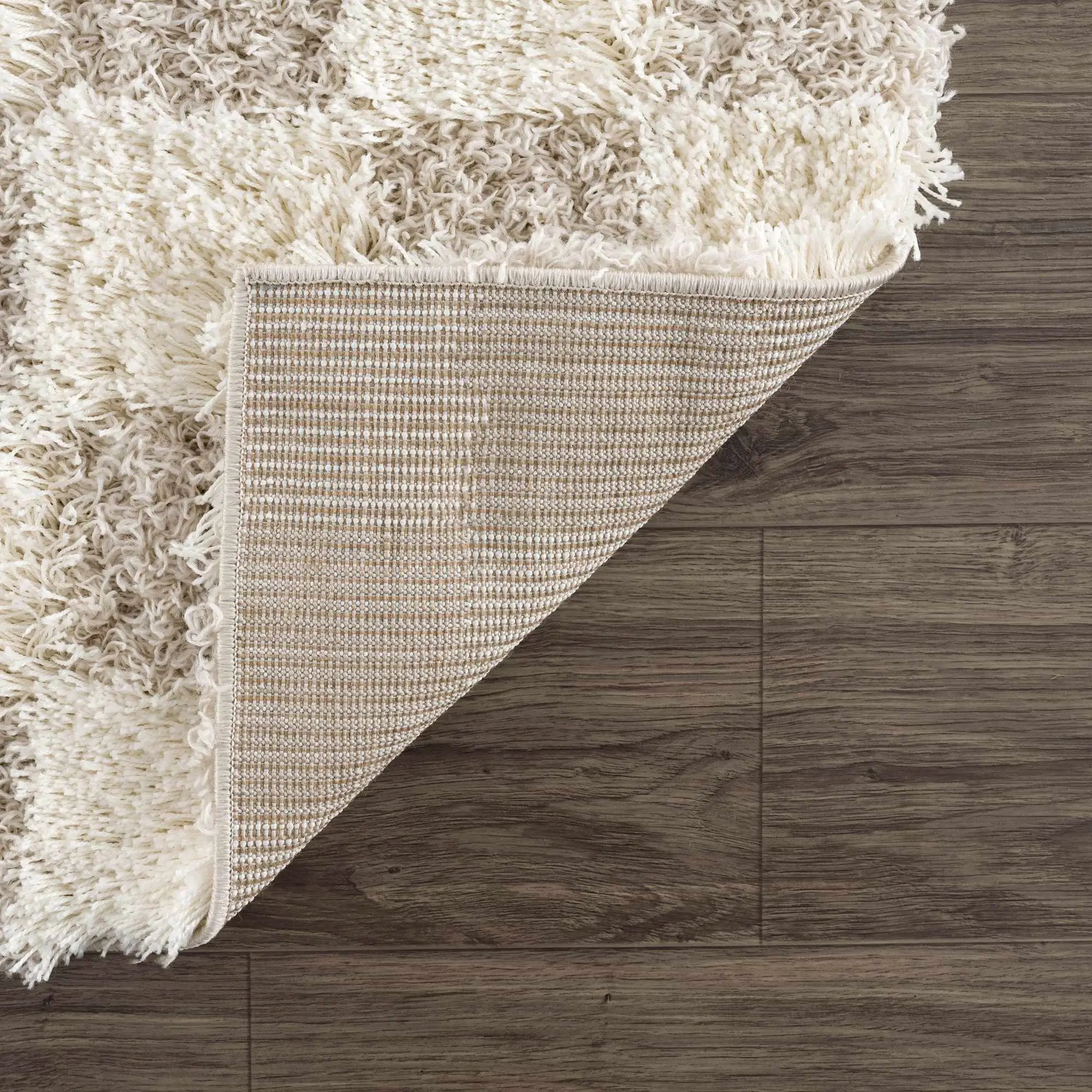 Atira Light Brown Checkered Area Rug by Boutique Rugs