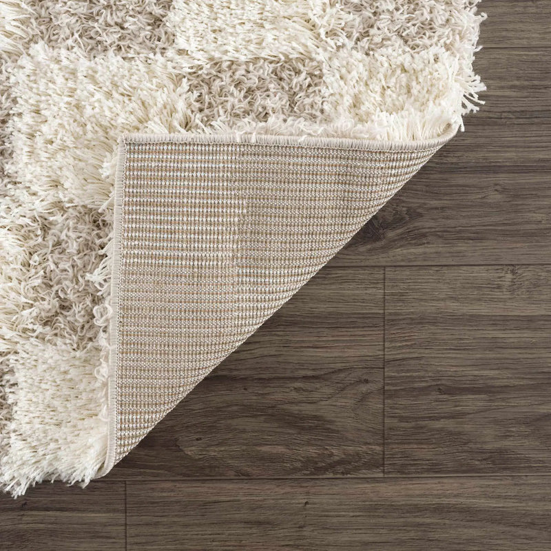 Atira Light Brown Checkered Area Rug by Hauteloom
