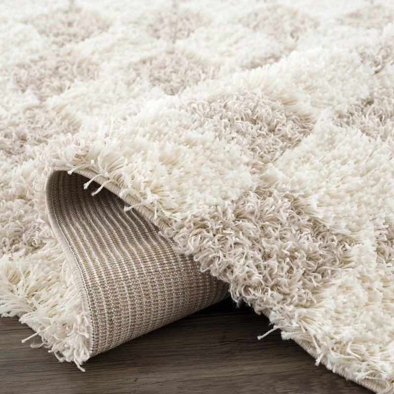 Atira Light Brown Checkered Area Rug by Hauteloom