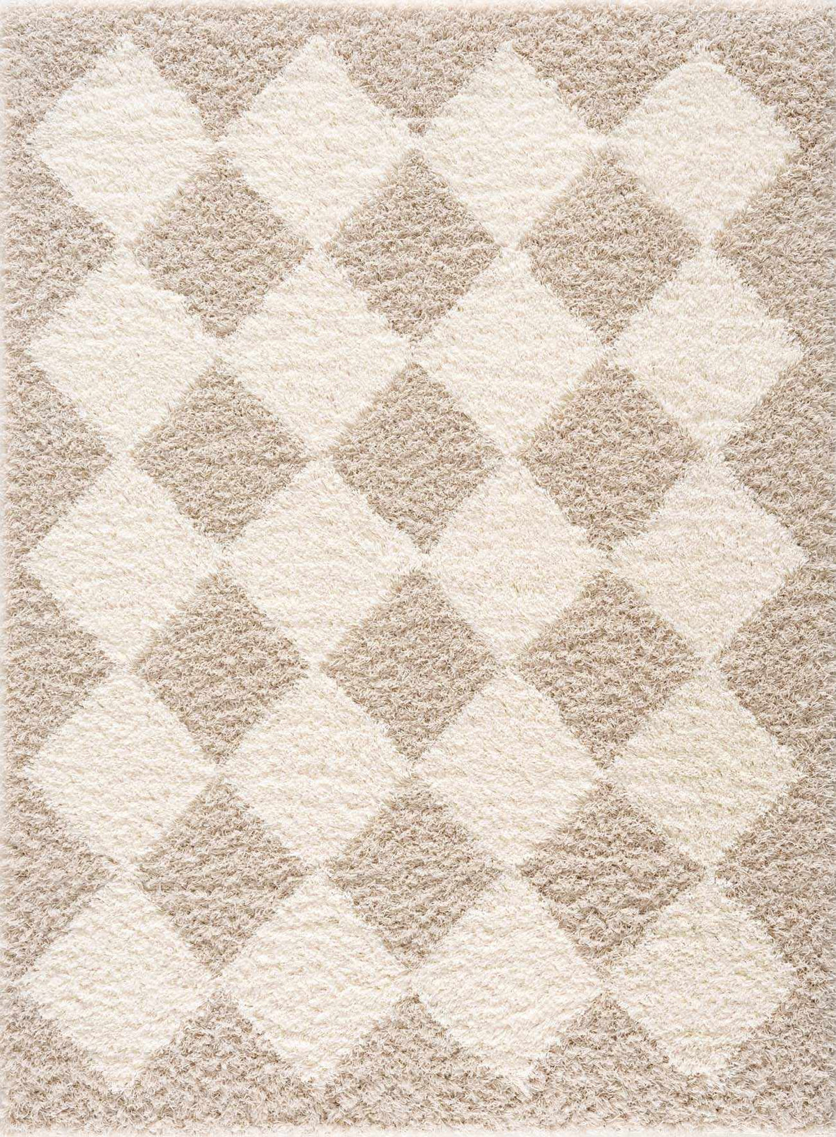 Zahur Cream & Beige Diamond Area Rug, photo 2 of 11