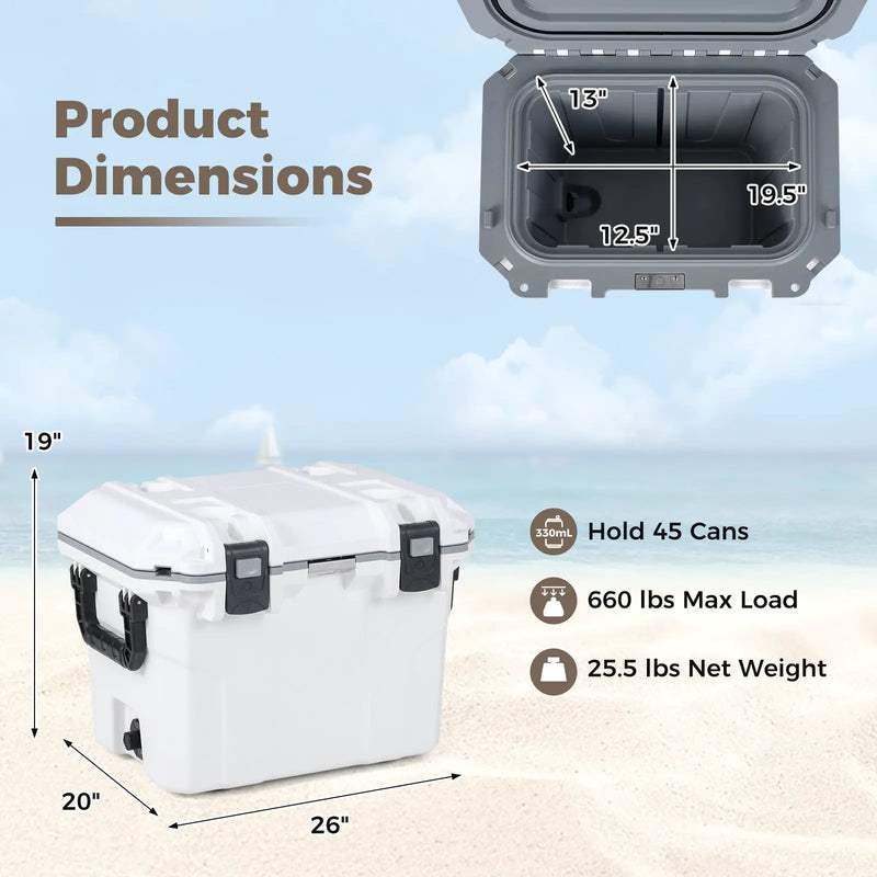 Ultra-Light Injection Molded Cooler 53 QT Hard Ice Chest by DirectDeals