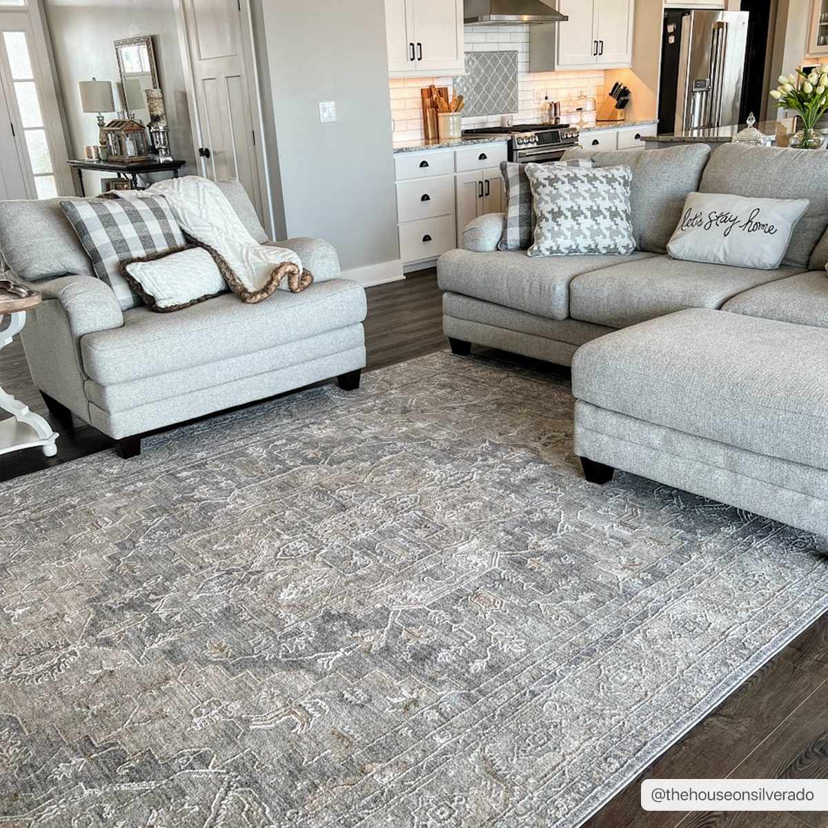 Ulubey Distressed Gray Thick Luxe Area Rug by Boutique Rugs