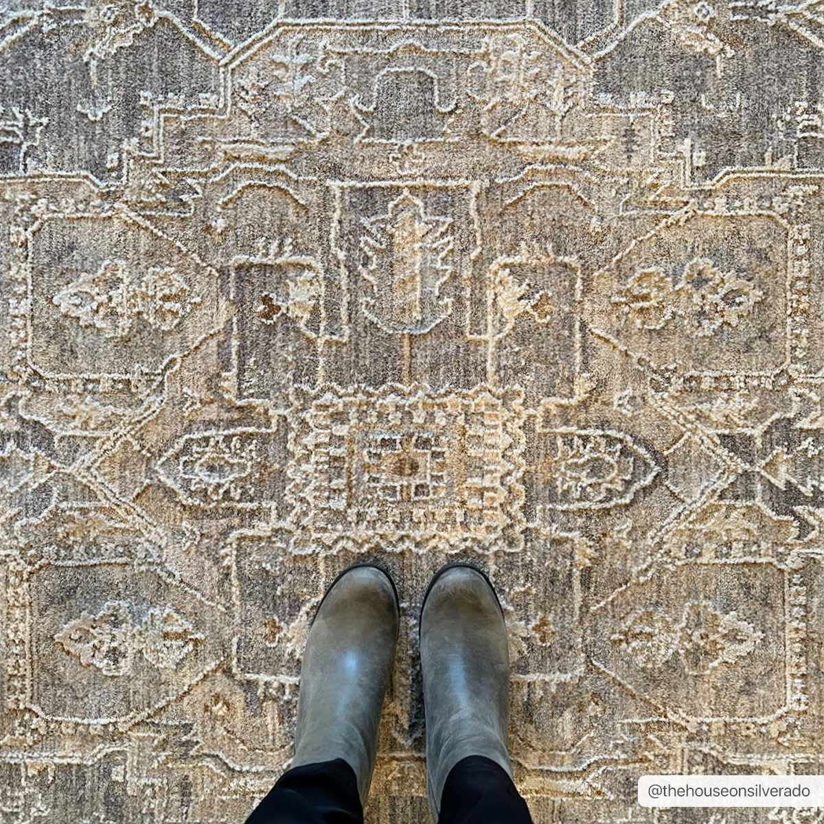Ulubey Distressed Gray Thick Luxe Area Rug, photo 4 of 21