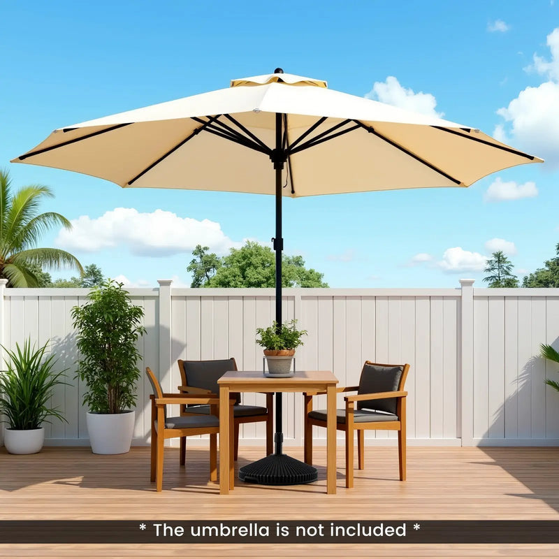 Outdoor Umbrella Base with Shell Texture - Water & Sand Fill by DirectDeals