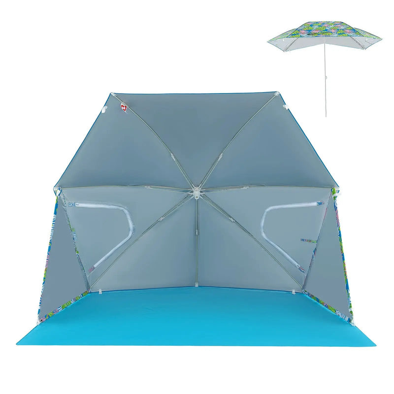 UPF50+ Sun Protection Beach Umbrella Tent with Portable Carrying Bag-Blue by DirectDeals