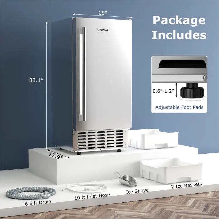 Under Counter Nugget Ice Maker with Timer & Self-Cleaning by DirectDeals