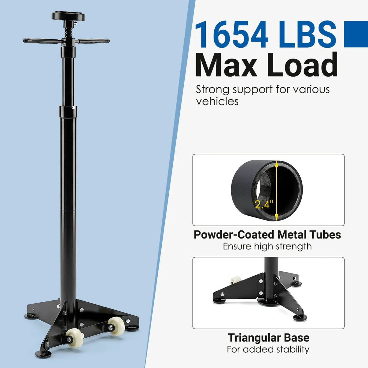 Underhoist Support Stand with Adjustable Height 38.5-75.5 Inch, photo 7 of 16