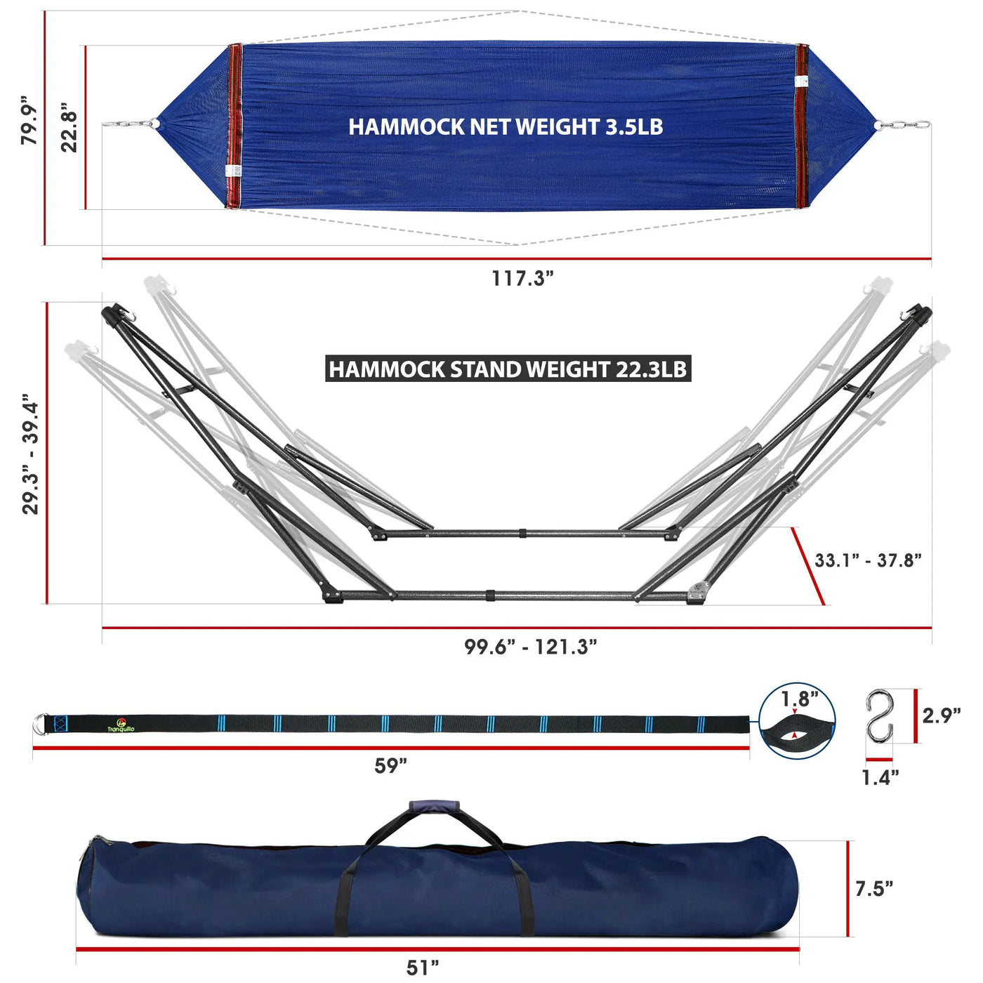 Comfort Set Original Hammock Stand by Megsu