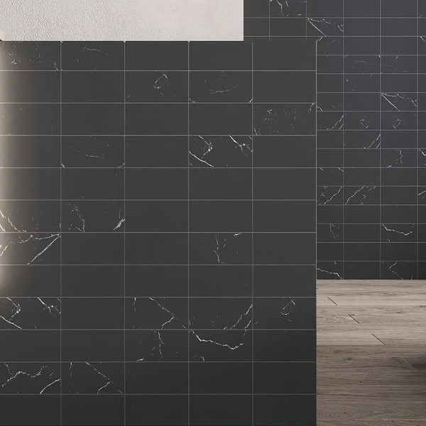 Eastern Black 3x6 Honed Subway Marble Tile (40 pack, 5 sq ft/case)
