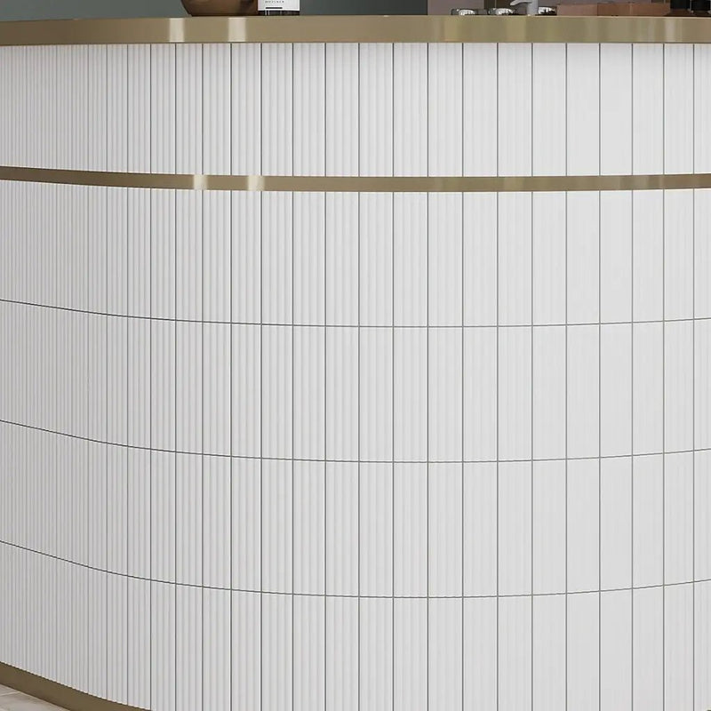 White 2x8 Matte Ceramic Subway Deco Tile (38 pack, 4.1 sq ft/case) by Apollo Tile