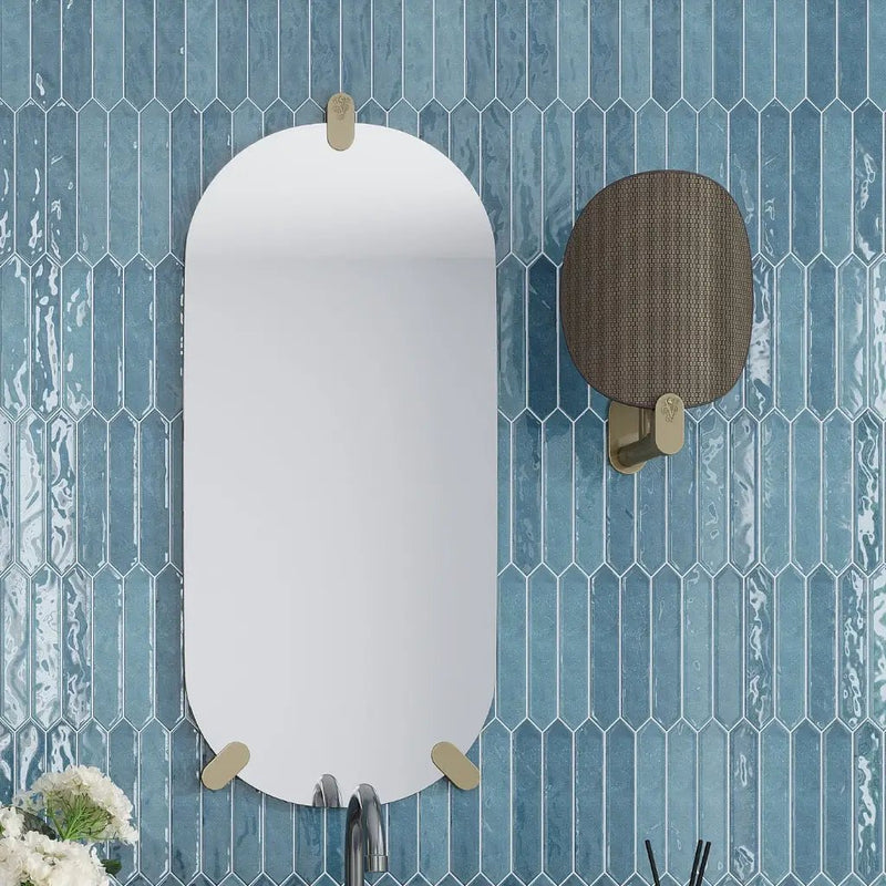 Teal Blue 2x10 Glossy Picket Ceramic Tile (23 pack, 2.37 sq ft/case) by Apollo Tile