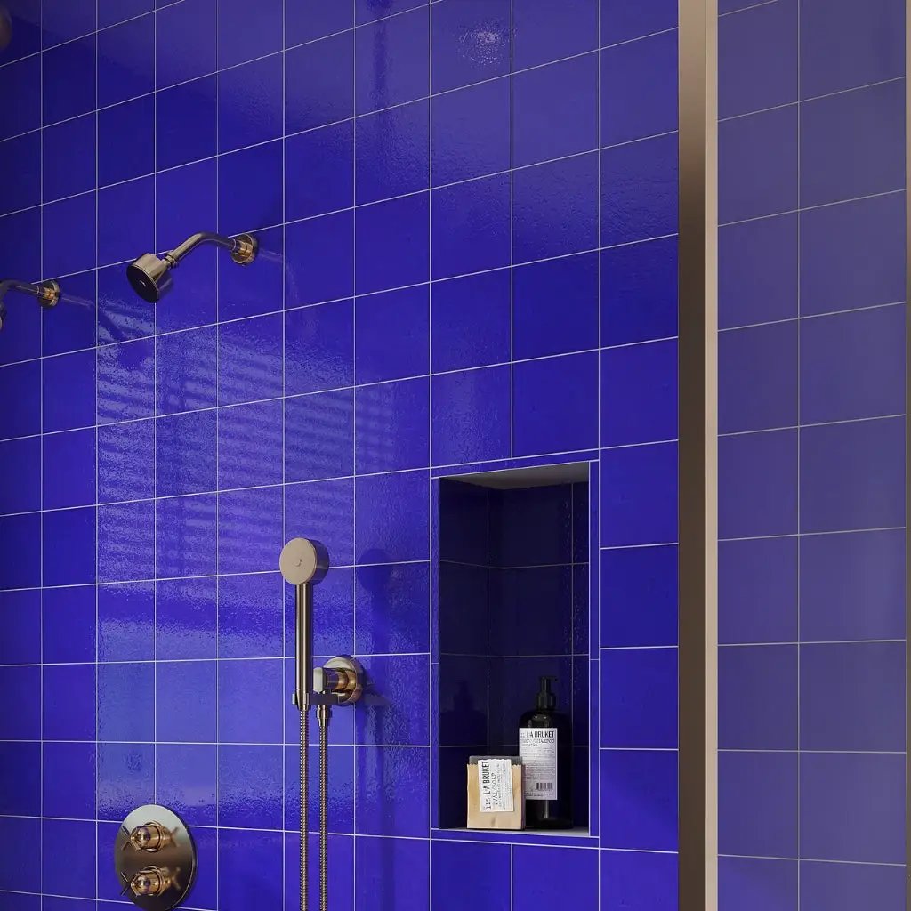Royal Blue 6x6 Glossy Square Porcelain Tile (19 pack, 4.65 sq ft/case) by Apollo Tile