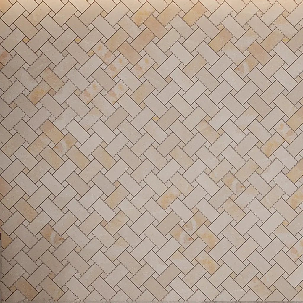 Crepe Pink 12x12 Matte Basketweave Porcelain Mosaic Tile (5 pack, 4.84 sq ft/case)