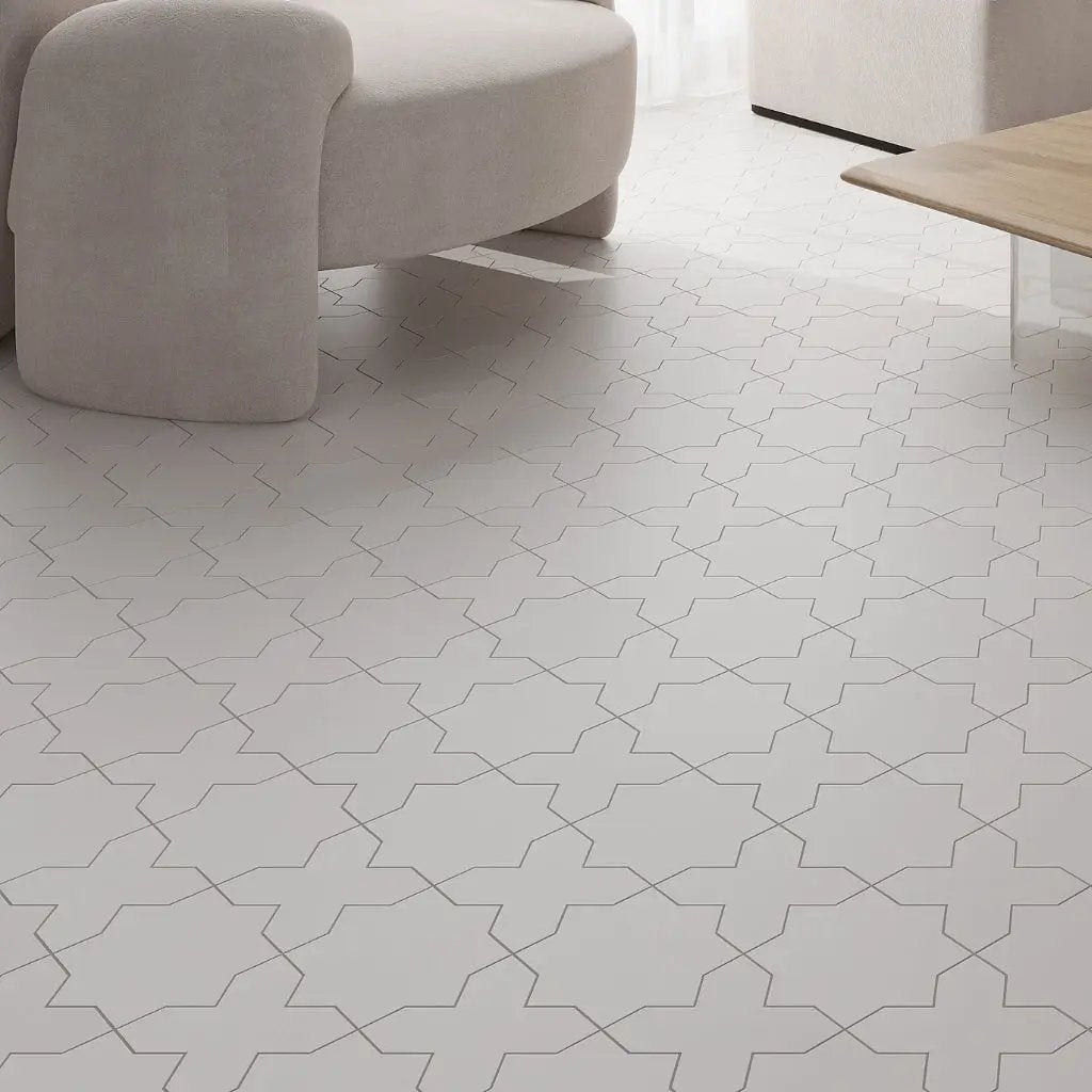 Light Gray 5x5 Matte Cross Porcelain Tile (34 pack, 5.31 sq ft/case) by Apollo Tile
