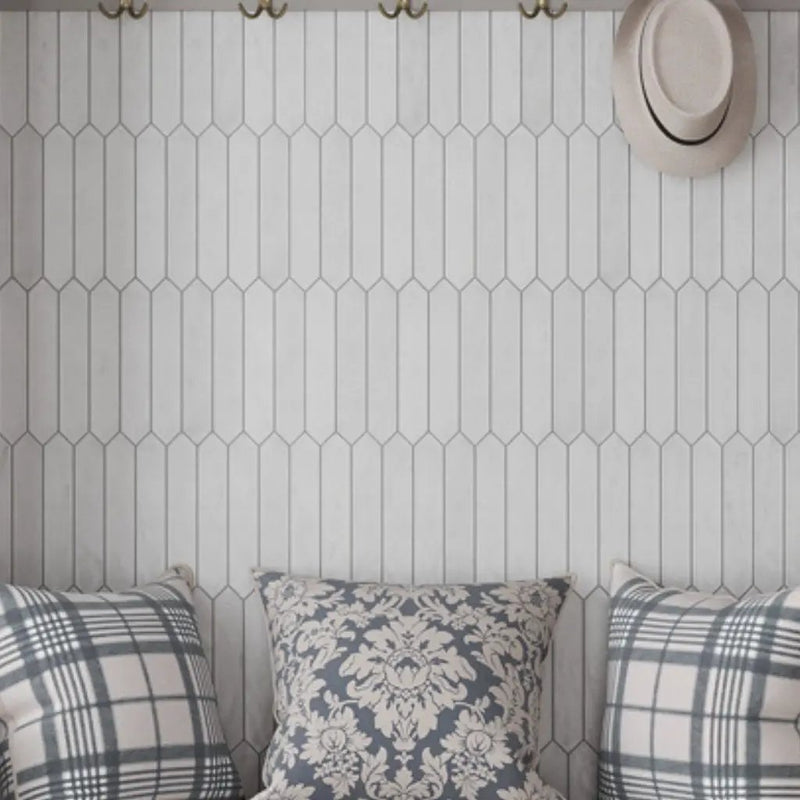Pearl White 2x10 Matte Picket Ceramic Tile (23 pack, 2.37 sq ft/case) by Apollo Tile