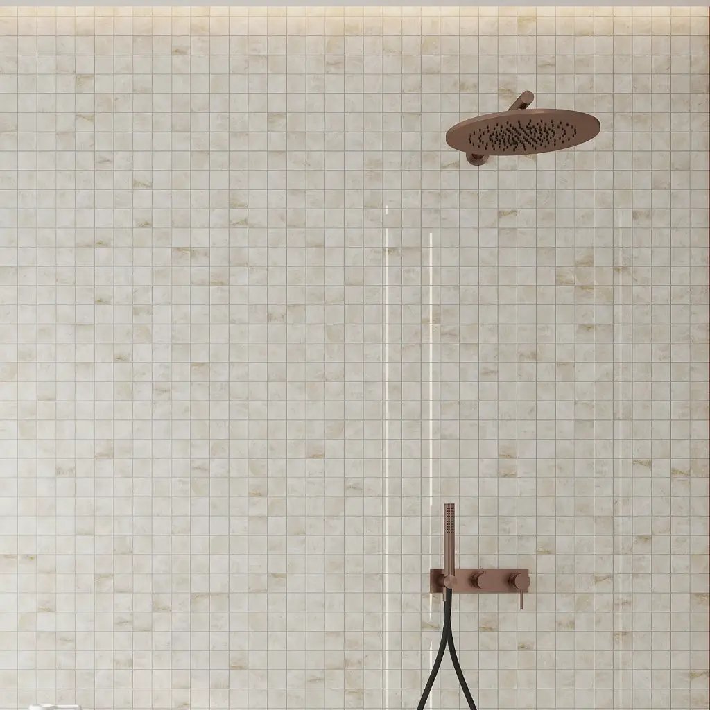 Light Cream Beige 12x12 Lappato Square Porcelain Mosaic Tile (5 pack, 4.84 sq ft/case) by Apollo Tile